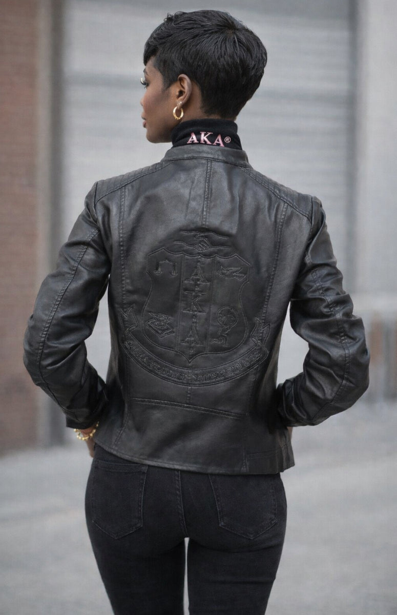 AKA BLACK ON BLACK LEATHER JACKET – Z's Custom Creations