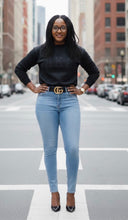 Load image into Gallery viewer, AKA BLACK ON BLACK LEATHER SWEATSHIRT