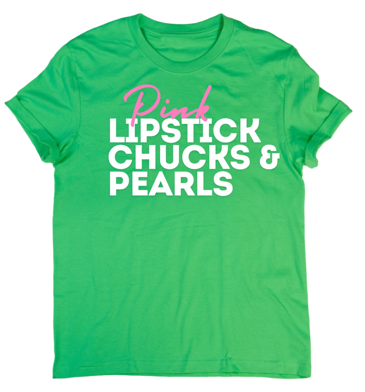 PINK LIPS, CHUCKS & PEARLS