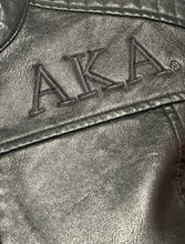 Load image into Gallery viewer, AKA BLACK ON BLACK LEATHER JACKET