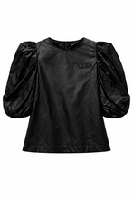 Load image into Gallery viewer, Leather Ruffle Top