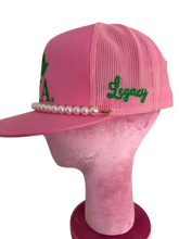 Load image into Gallery viewer, I 💗 AKA Trucker Hat w/ PEARL ROPE
