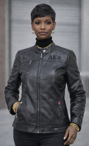 AKA BLACK ON BLACK LEATHER JACKET – Z's Custom Creations