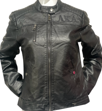 Load image into Gallery viewer, BLACK ON BLACK LEATHER JACKET