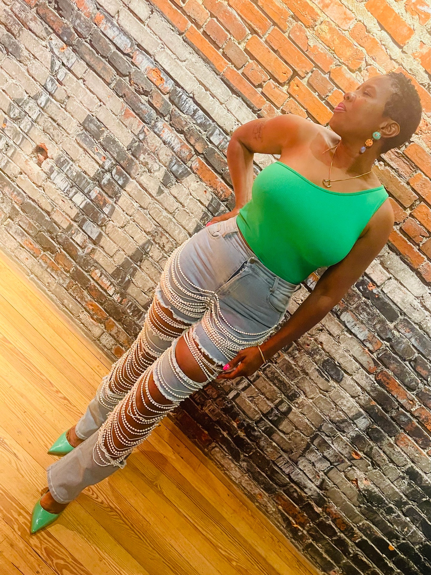 PEARL DENIM PANTS