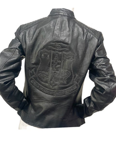 BLACK ON BLACK LEATHER JACKET