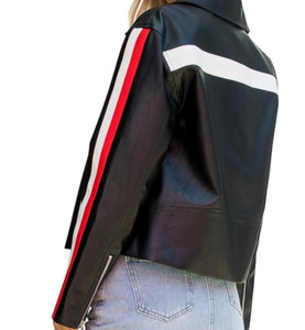 Black & Red Leather DST Jacket