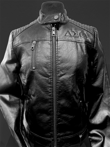 DELTA BLACK ON BLACK LEATHER JACKET