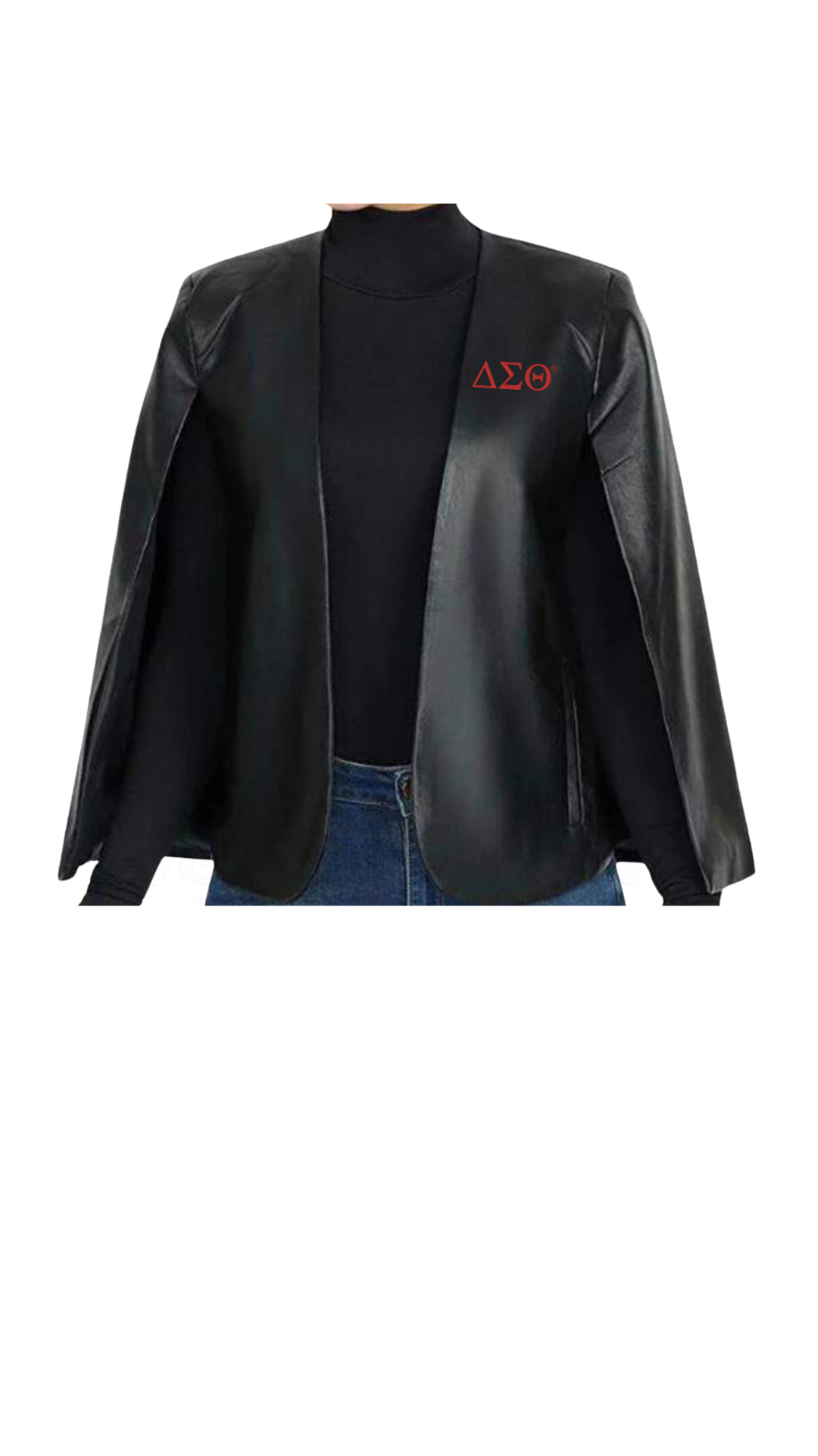 DST Leather Cape Blazer