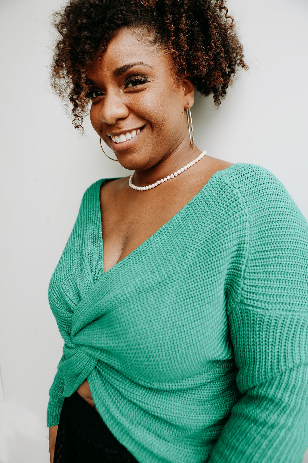 Green Knot Sweater