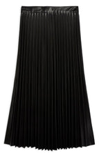 Load image into Gallery viewer, Midi Faux Leather Pleated Skirt