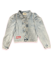 Load image into Gallery viewer, Delta Puffy Sleeve Denim Jacket