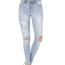 Load image into Gallery viewer, Skinny Jeans With Pearls