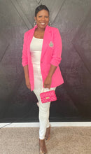 Load image into Gallery viewer, AKA Pink Blazer w/ Ivy