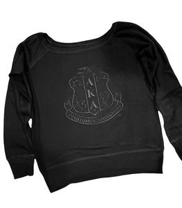 AKA Embroidered Black Out Sweatshirt
