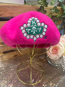 PINK BERET W/ IVY LEAF